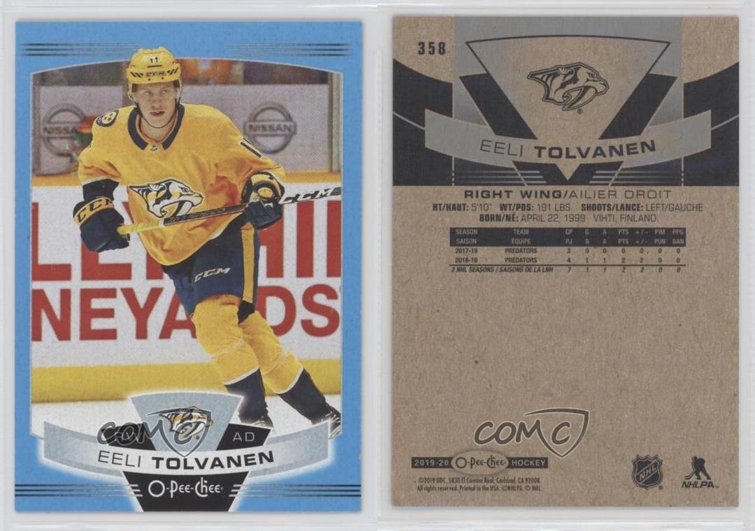 2019-20 O-Pee-Chee Blue Eeli Tolvanen #358