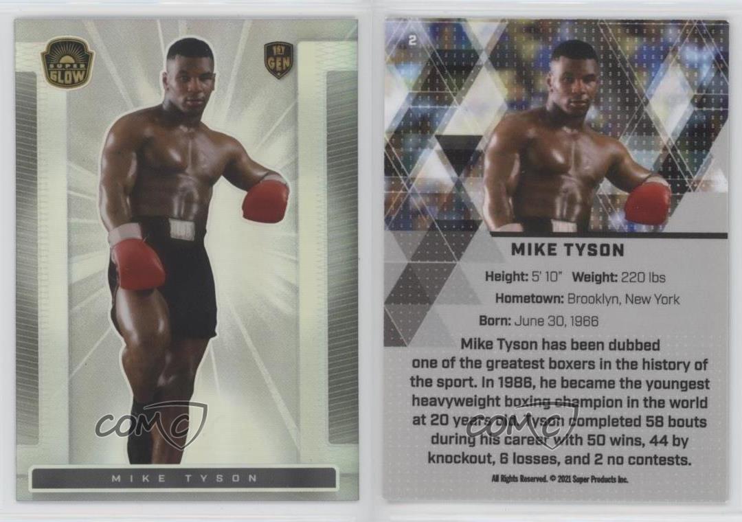 2021 Super Glow Sports Inaugural Edition Mirror /50 Mike Tyson #2 - Picture 3 of 4