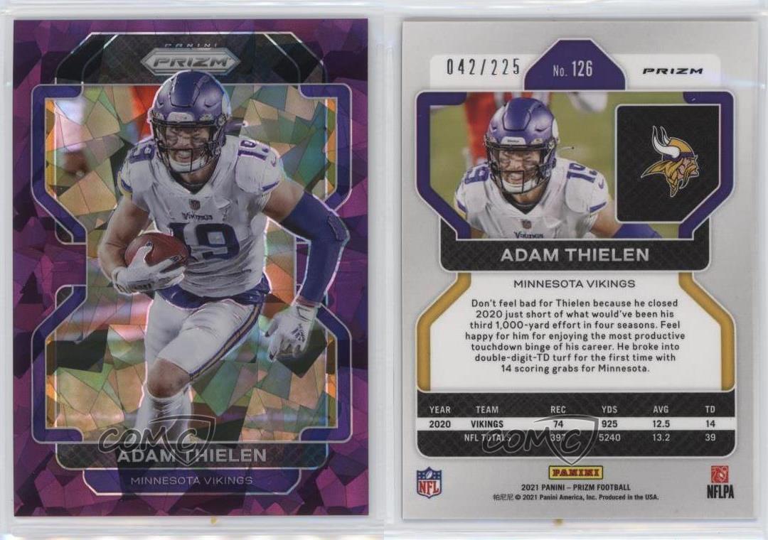 Panini Prizm Purple Ice Prizm 2021/225 Adam Thielen #126 - Imagen 4 de 4