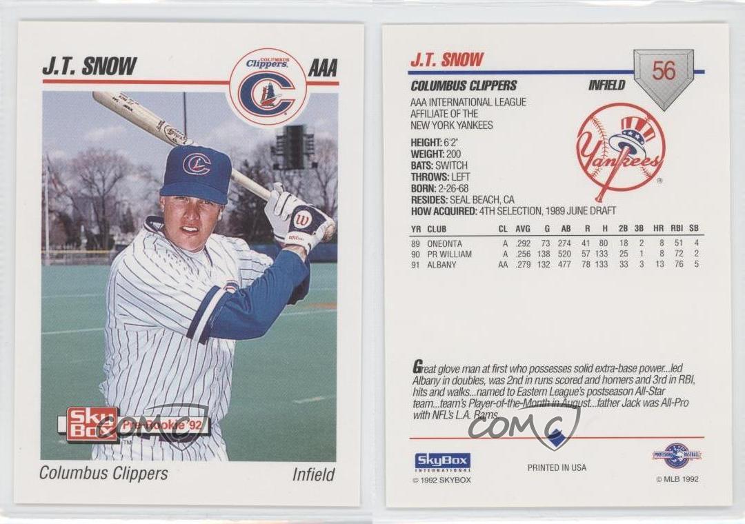 jt snow star99 rookie card jt snow star99 rookie card