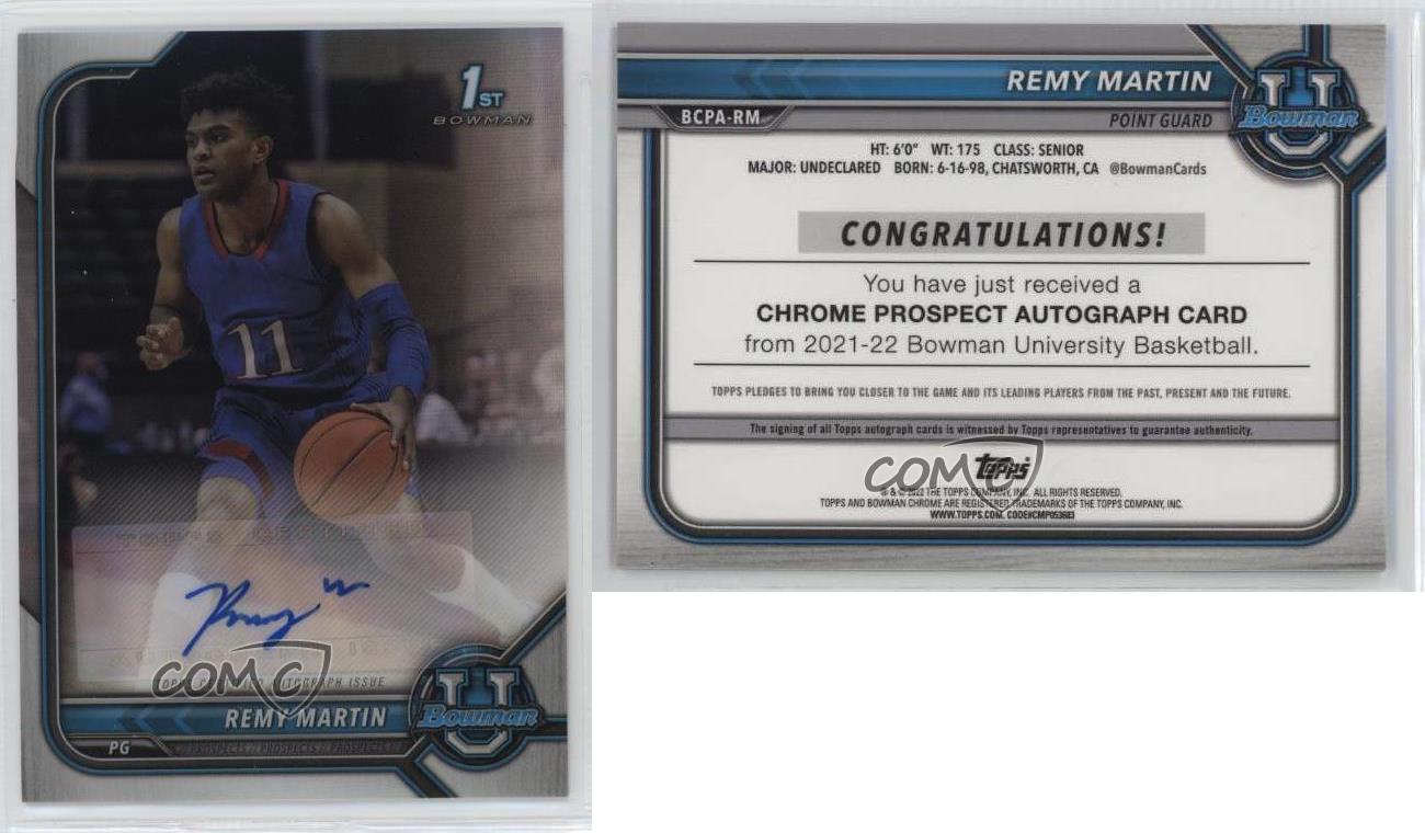 2021-22 tendance Bowman U Chrome Prospect Auto Réfracteur Remy Martin #BCPA-RM Auto
