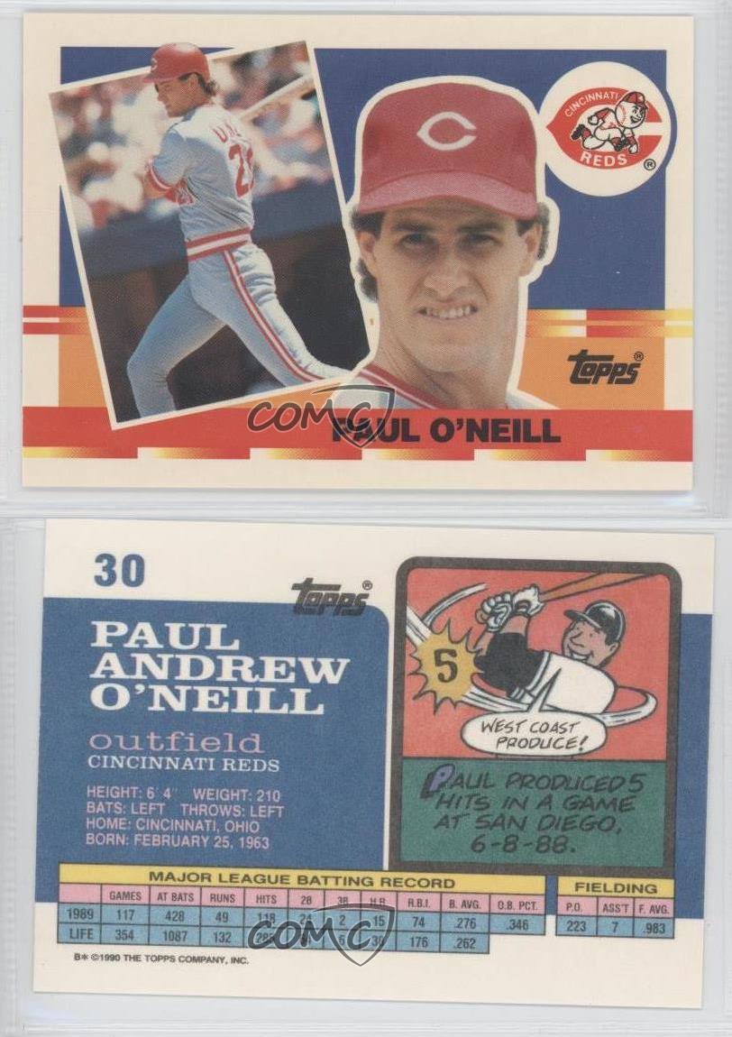 thumbnail 3  - 1990 Topps Big Paul O&#039;Neill #30