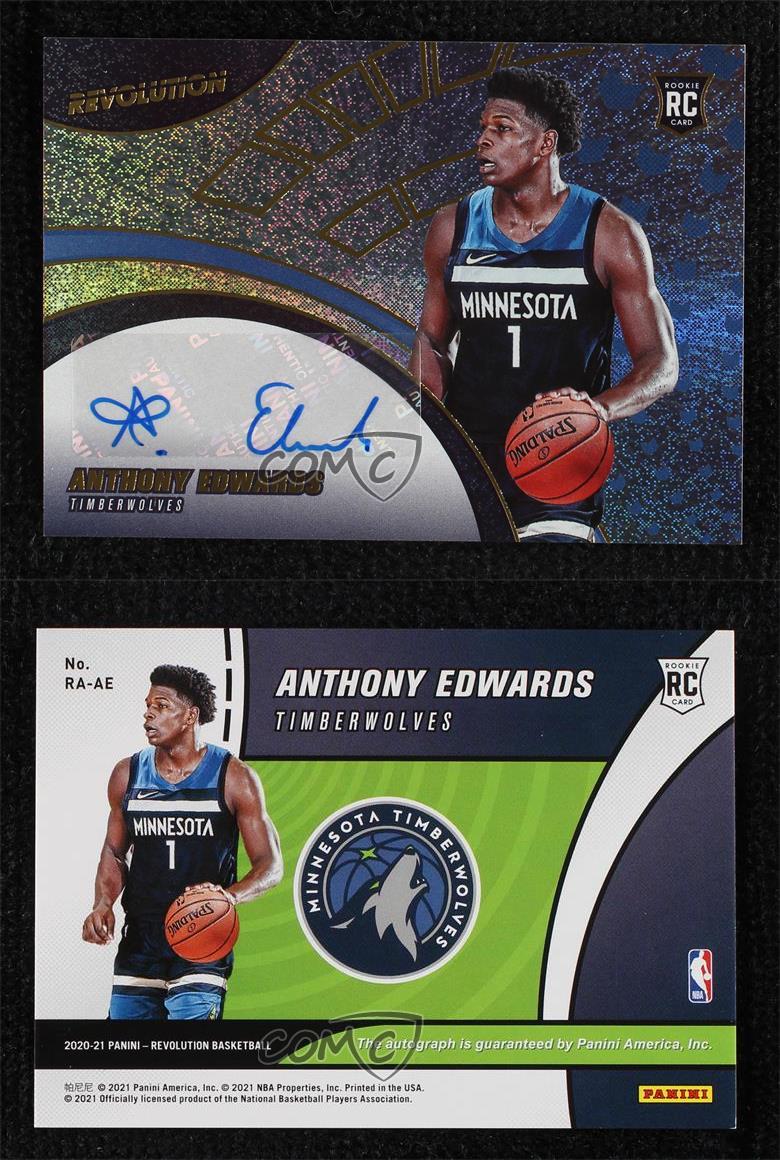 2020-21 Panini Revolution Rookie Auto Anthony Edwards #RA-AE Rookie Auto RC