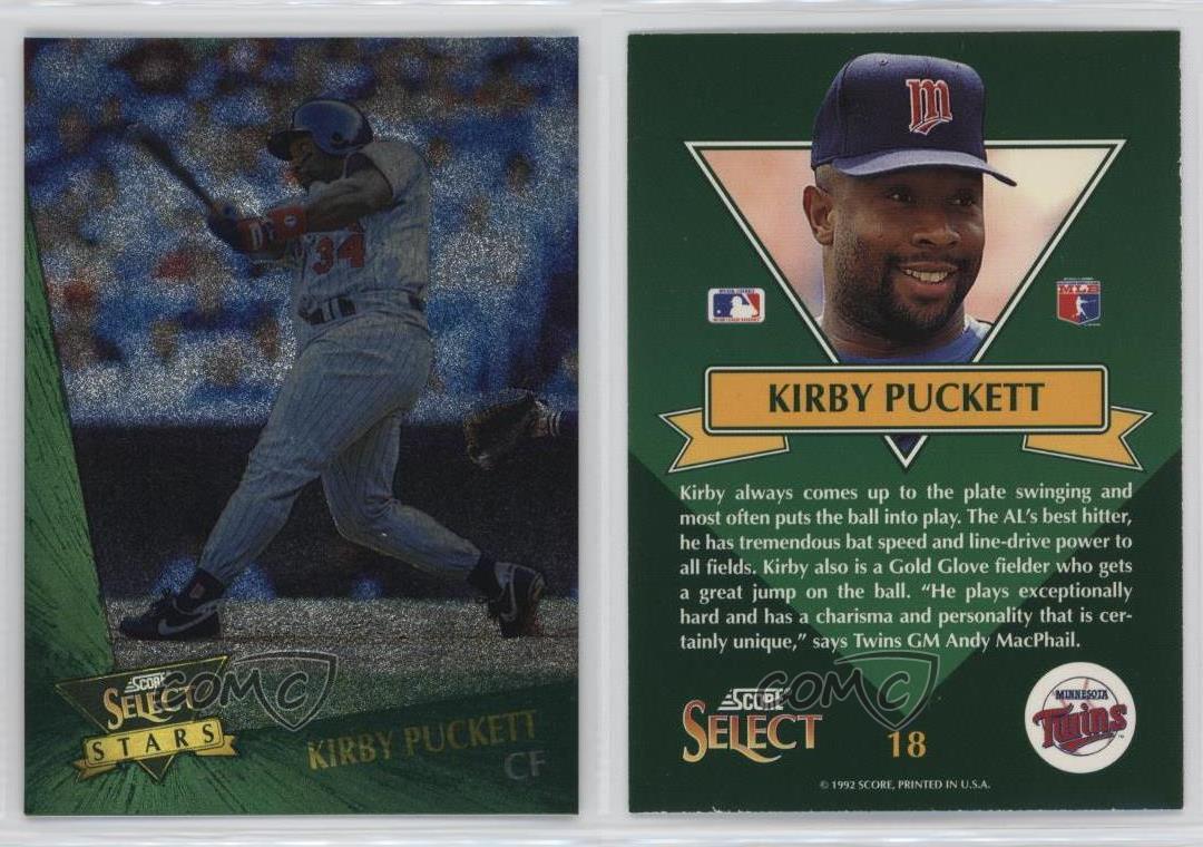 1993 Score Select Stars Kirby Puckett #18 HOF