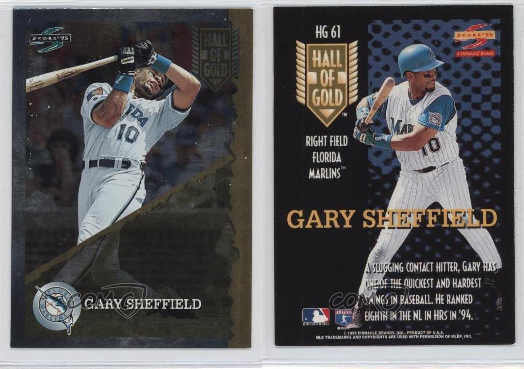 1995 Hall De Oro Hg61 Gary Score Sheffield Miami Marlins Beisbol