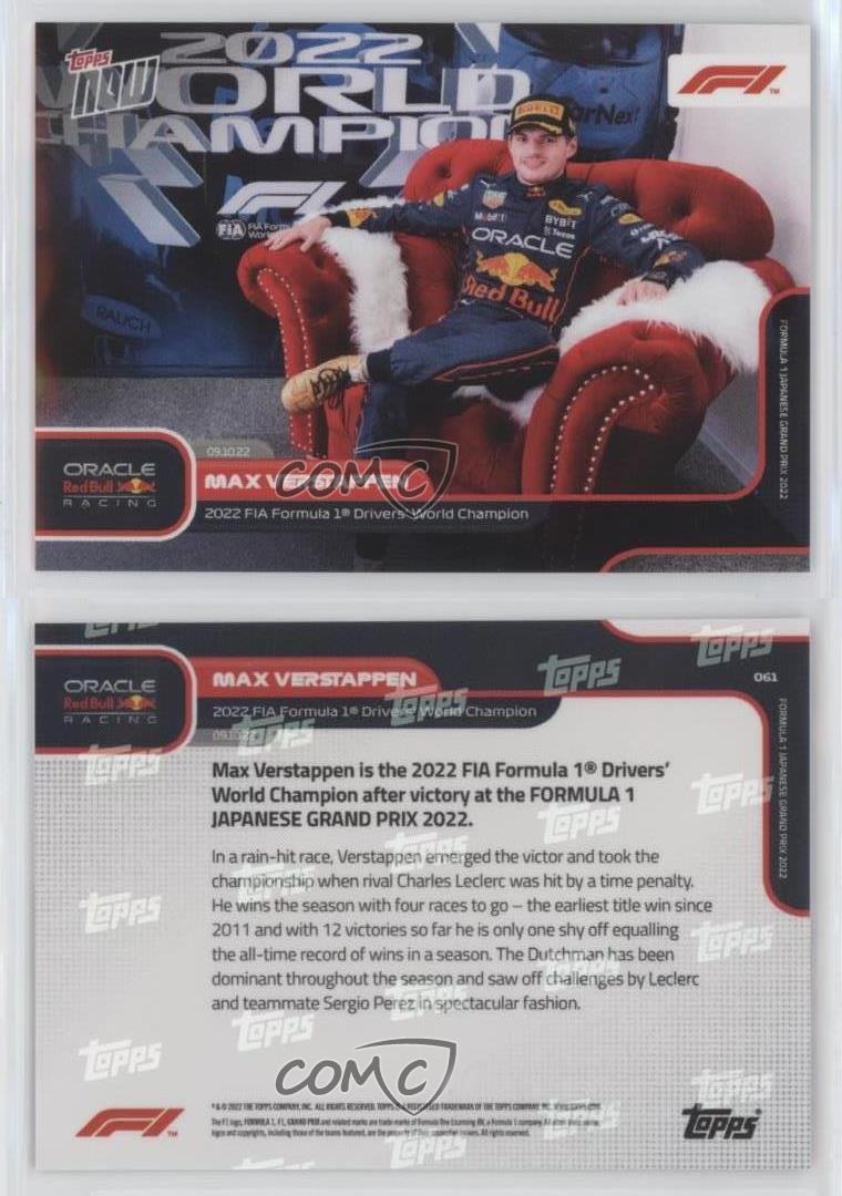 2022 Topps Now F1 /5474 Max Verstappen #061