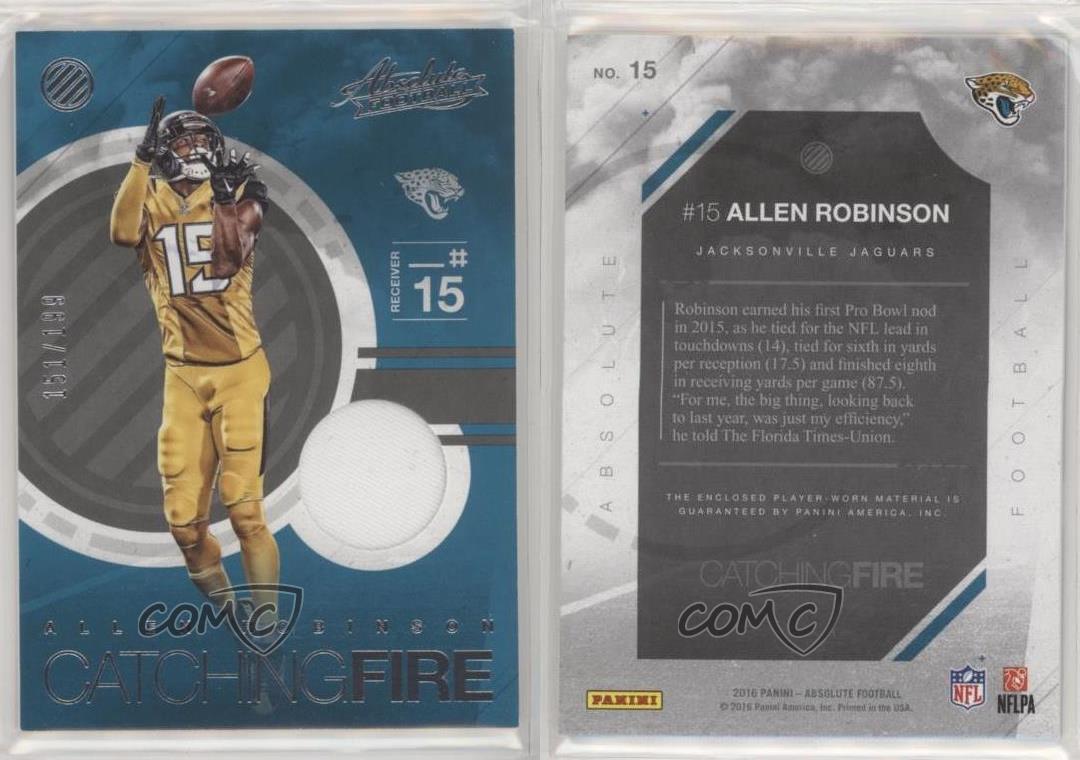 2016 Panini Absolute Catching Fire Materials /199 Allen Robinson #15 - Foto 3 di 4