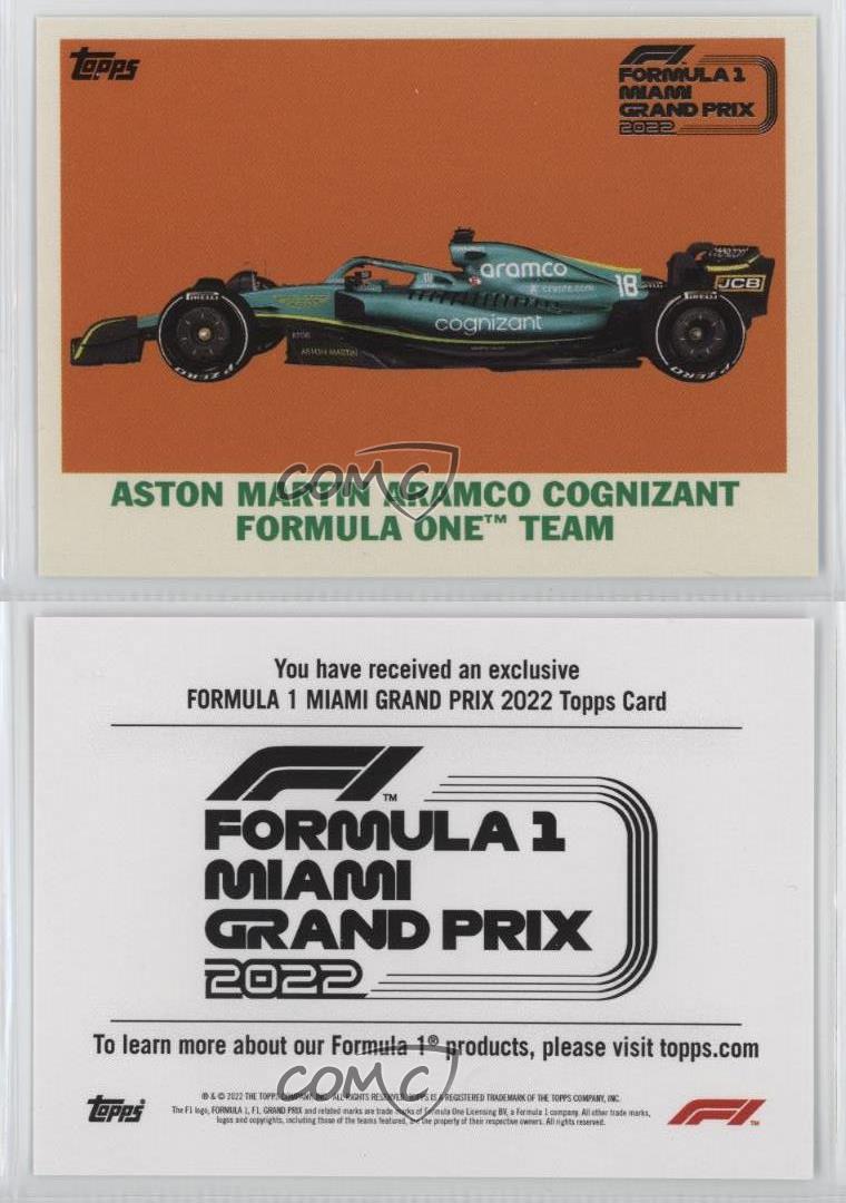 2022 Topps 1 Miami Grand Prix Aston Martin Cognizant Formula One Team Aramco