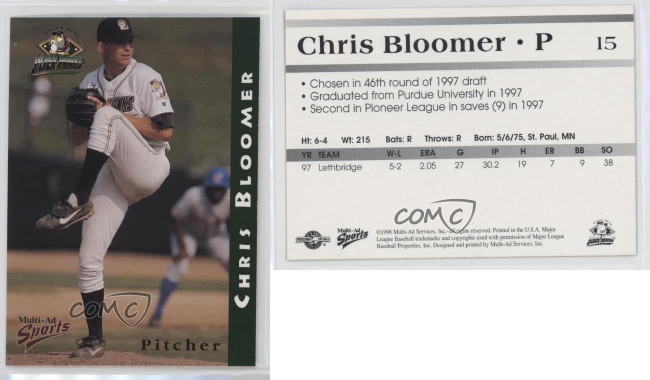 1998 Multi-annonces Sports remise South Bend Silver Hawks Chris Bloomer #15