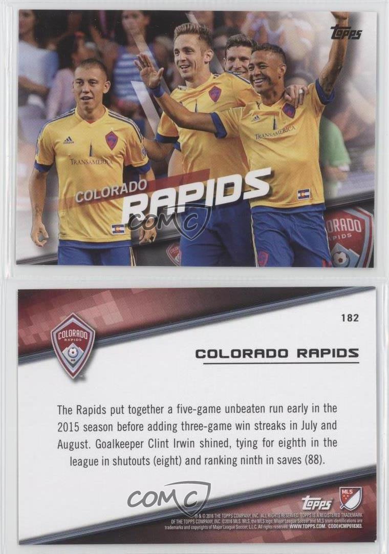 2016 Topps MLS #182 Colorado Rapids Team Cards Soccer Card 