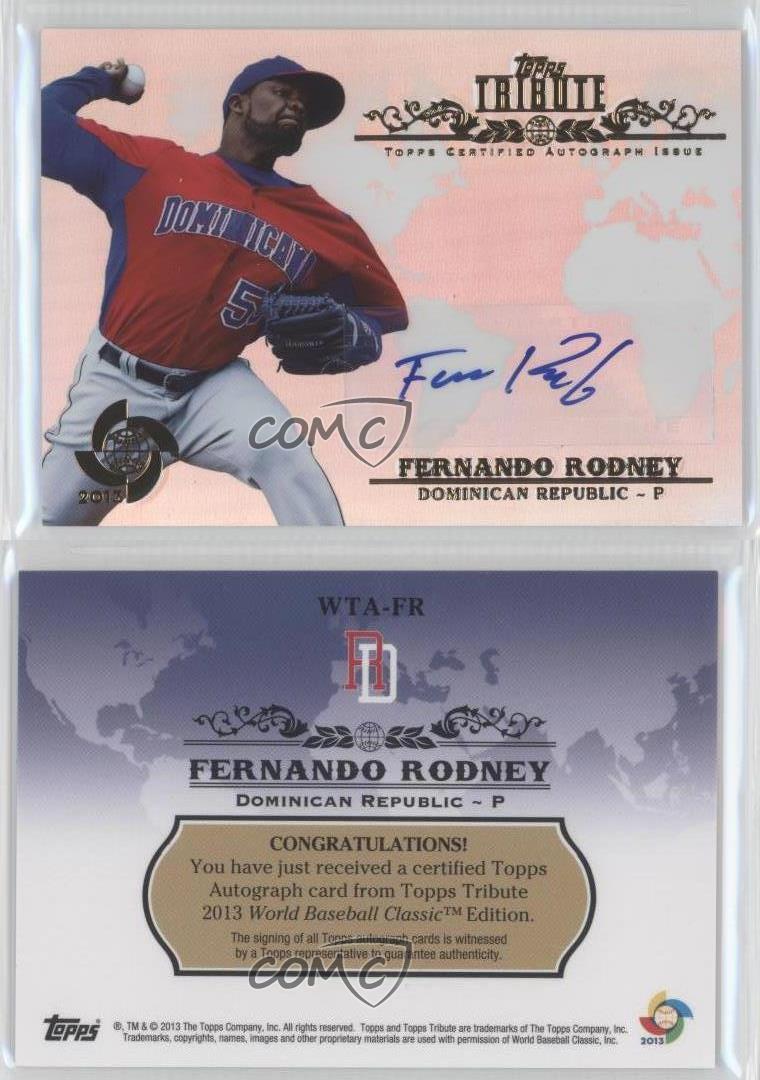 2013 Topps Tribute WBC Auto Fernando Rodney #WTA-FR Auto