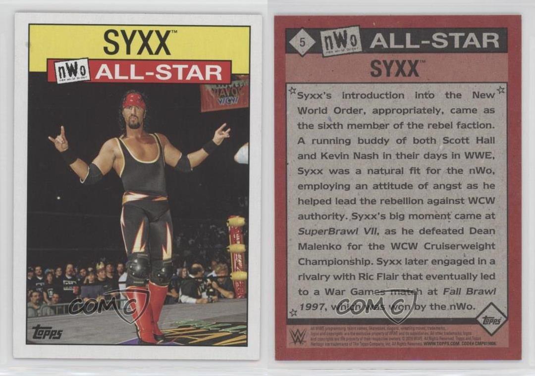 Syxx #5 WWE Heritage 2016 Topps NWO ALL-Star Trading Card 