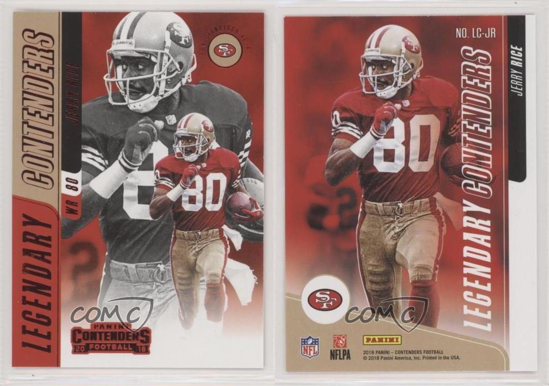 2018 Panini Contenders Legendary Contenders #LC-JR Jerry Rice San Francisco 49ers Football Card