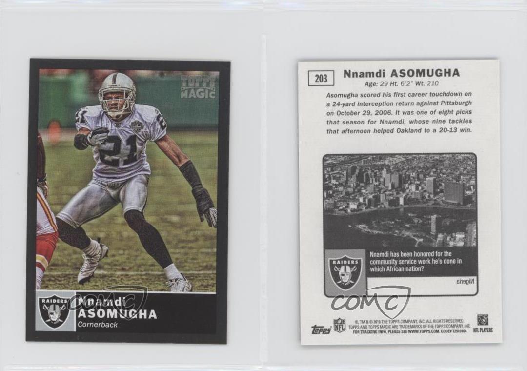 2010 Topps Magic Mini Black Nnamdi Asomugha #203 - Picture 3 of 4
