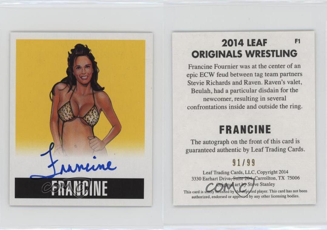 2014 Leaf Originals Wrestling Yellow /99 Francine #F1 Auto