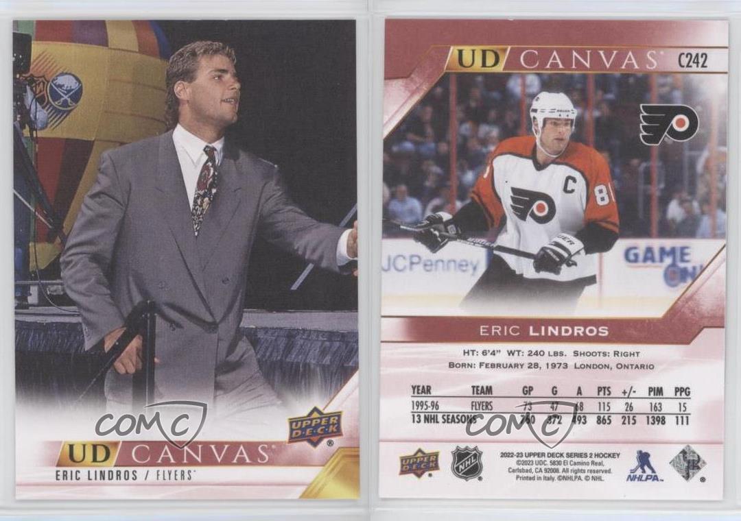 2022-23 Upper Deck Series 2 UD Canvas Retired Eric Lindros #C242 HOF