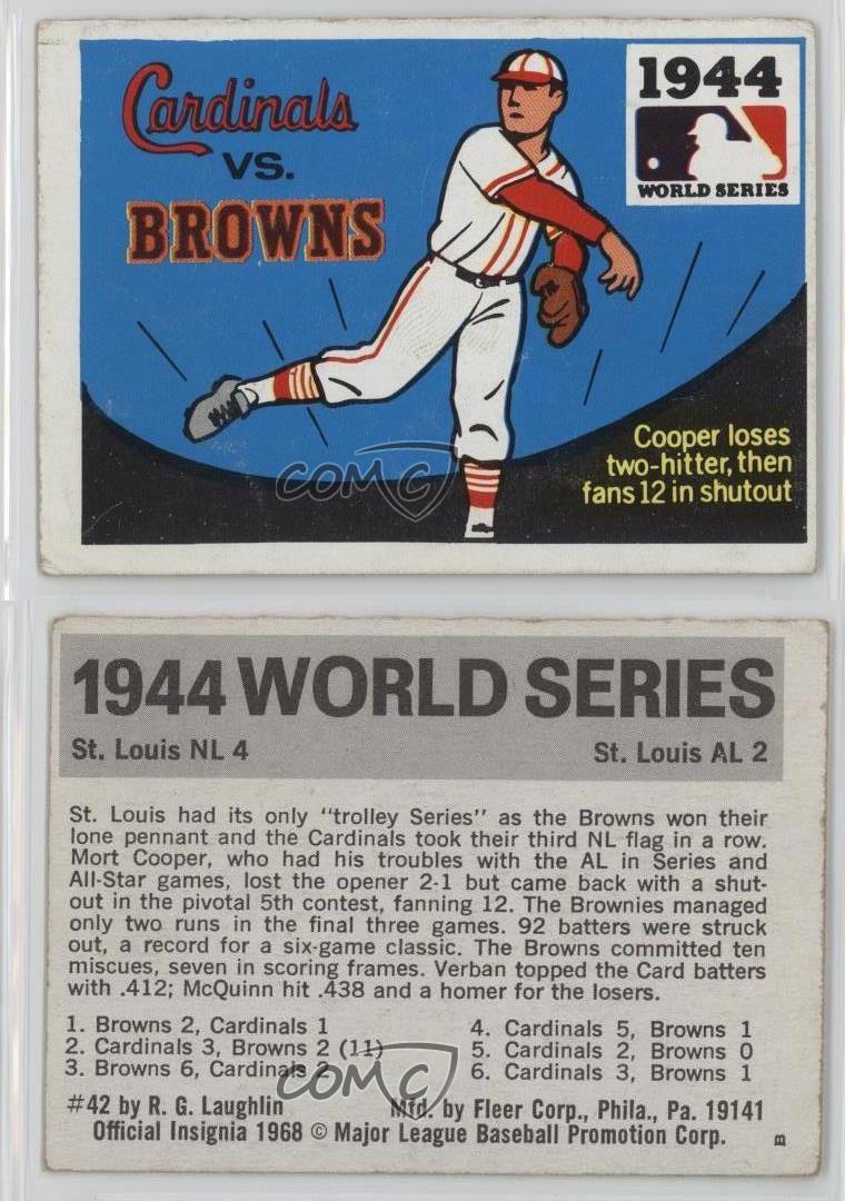 1971 Fleer Laughlin World Series #42 1944 St Louis Cardinals vs Browns St. Team | eBay