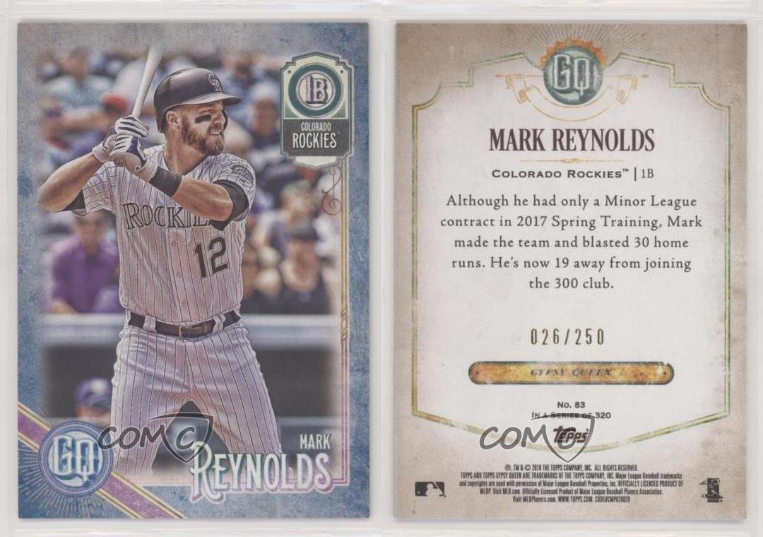 2018 Topps Gypsy Queen Indigo /250 Mark Reynolds acheter #83