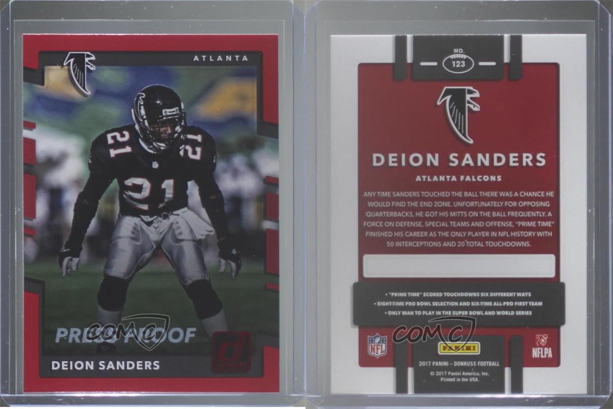 2017 Donruss #123 Deion Sanders Atlanta Falcons Football Card