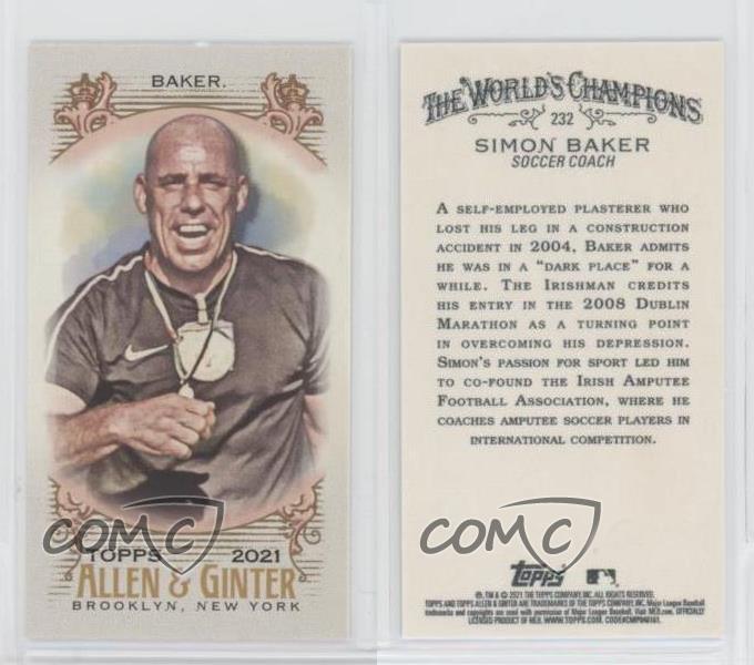 2021 Topps Allen en ligne & Ginters Mini Simon Baker #232 Rookie RC