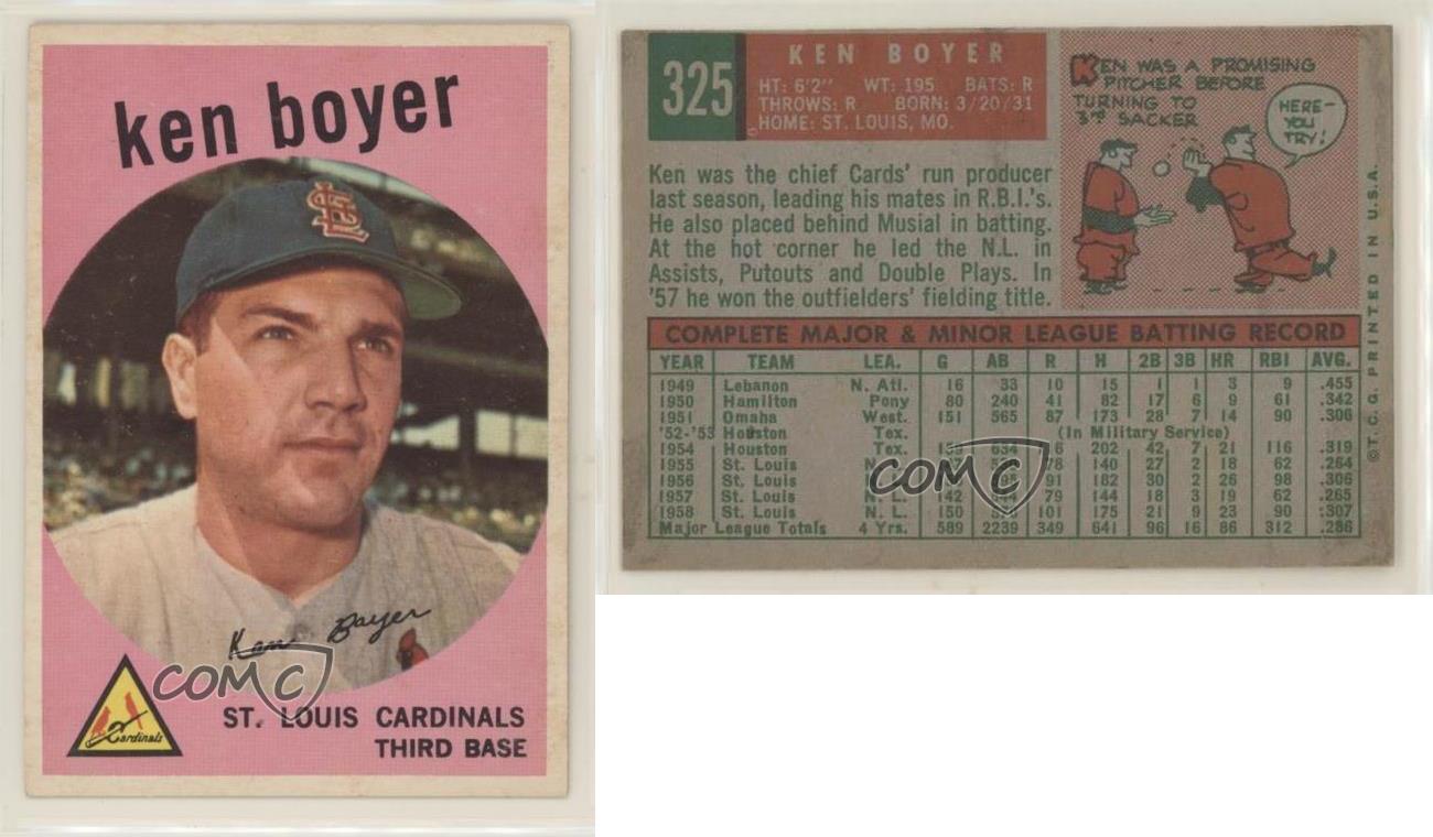 1959 Topps Ken Boyer #325