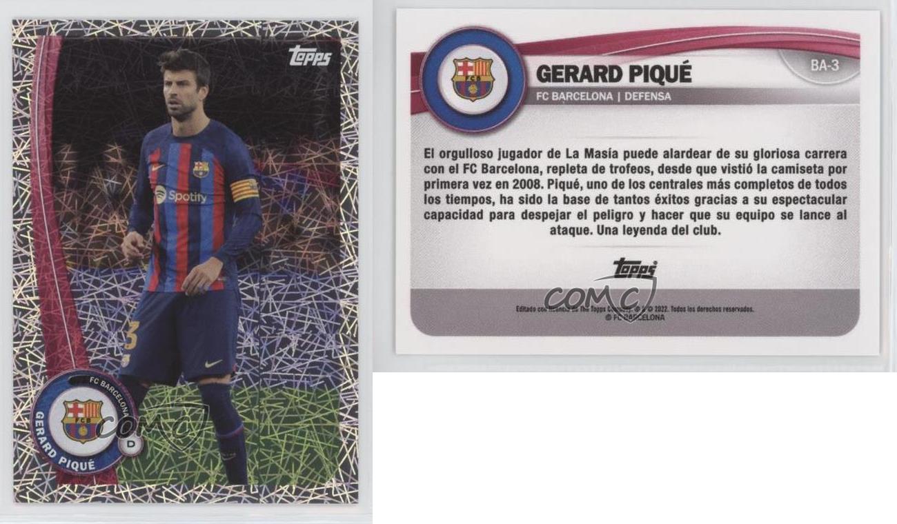 2022-23 Topps FC Barcelona Fan Set Electro Gerard Pique #BA-3 - Picture 3 of 3