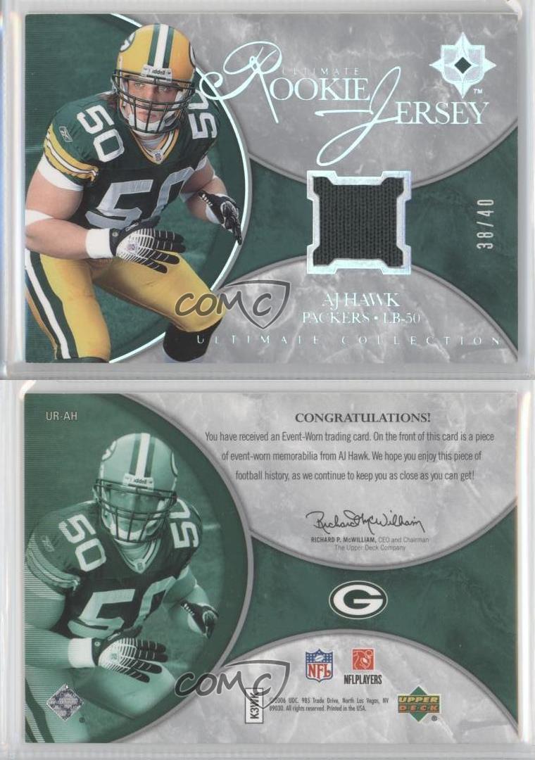 Maillot Ultimate Collection vendre Ultimate Rookie Spectrum 2006 /40 AJ Hawk #UR-AH RC
