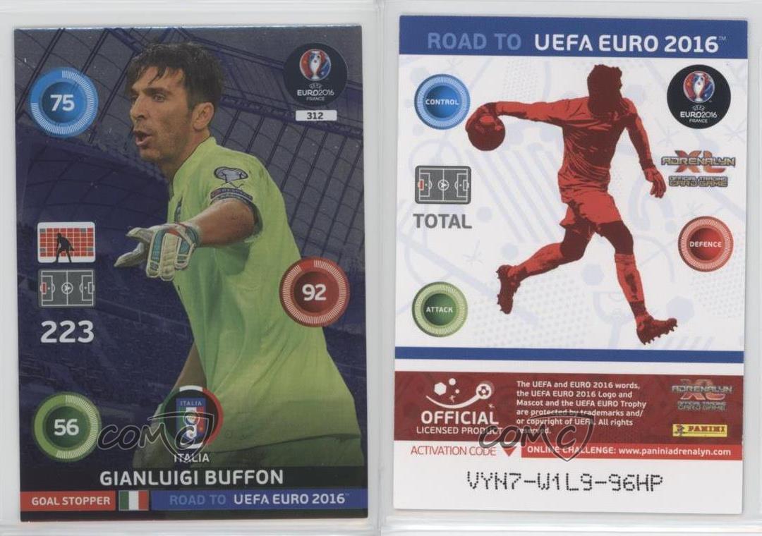 15 Panini Adrenalyn Xl Road To Uefa Euro 16 Goal Stopper Gianluigi Buffon Ebay