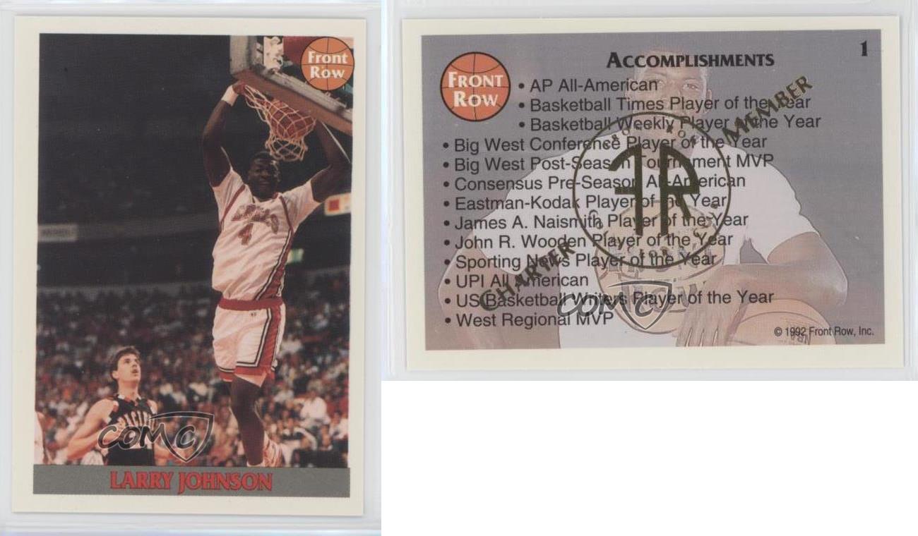 1992 Front Row Larry Johnson Charter Member Larry Johnson #1 - Picture 3 of 4
