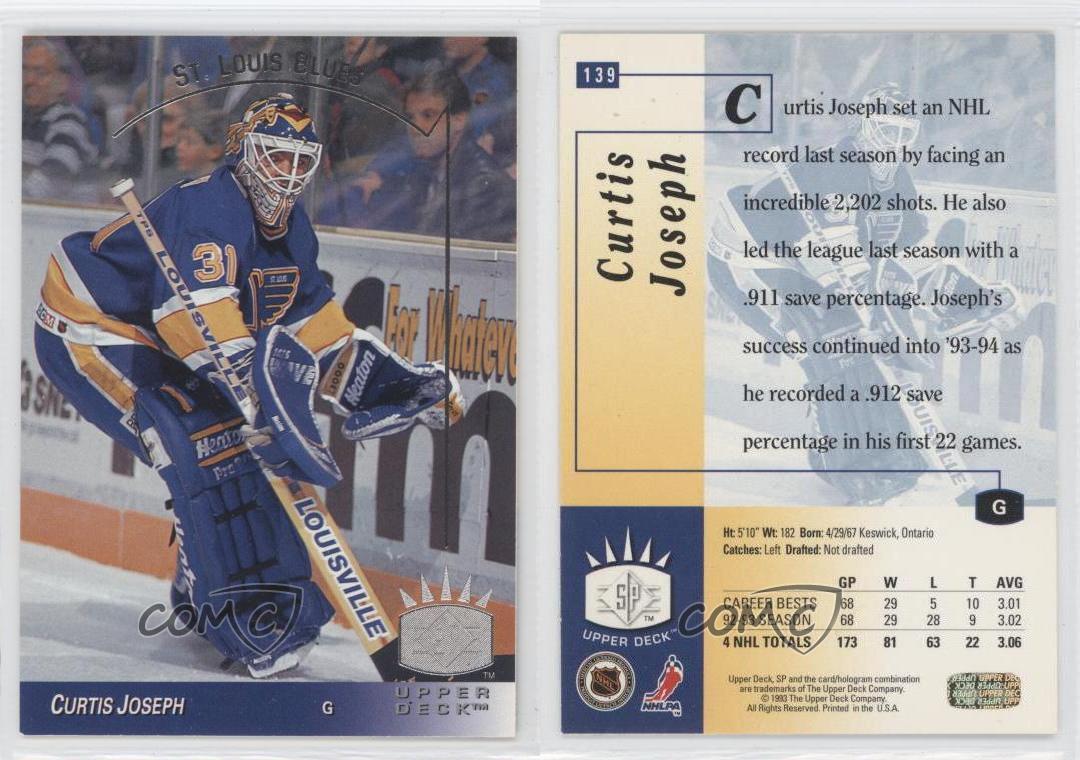  (CI) Curtis Joseph Hockey Card 1993-94 Upper Deck SP