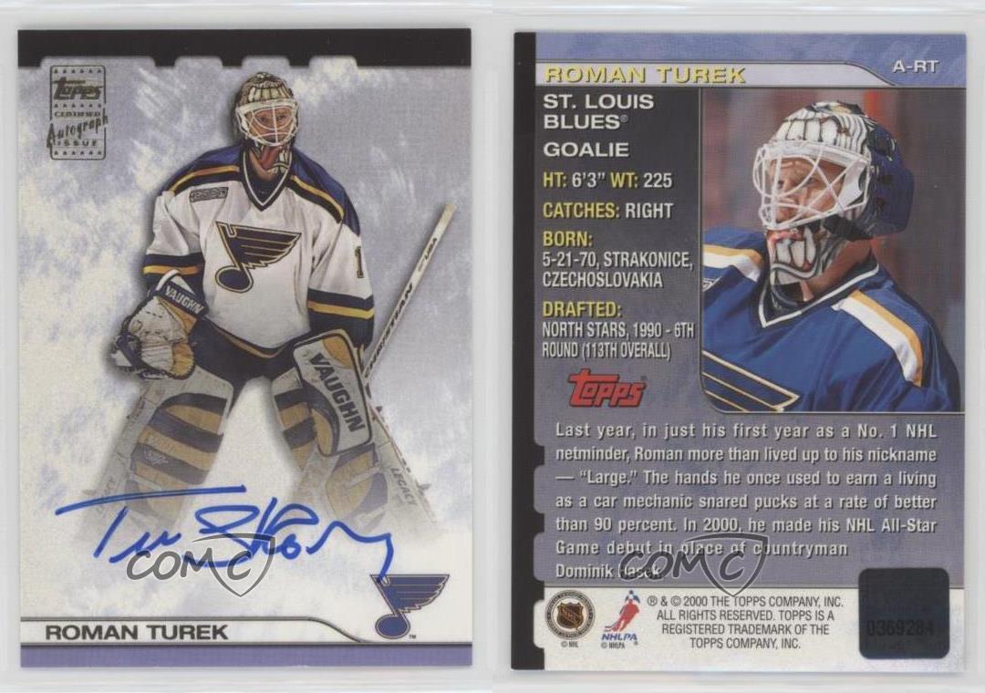 2000-01 Topps Auto Roman Turek #A-RT Auto - Picture 3 of 3