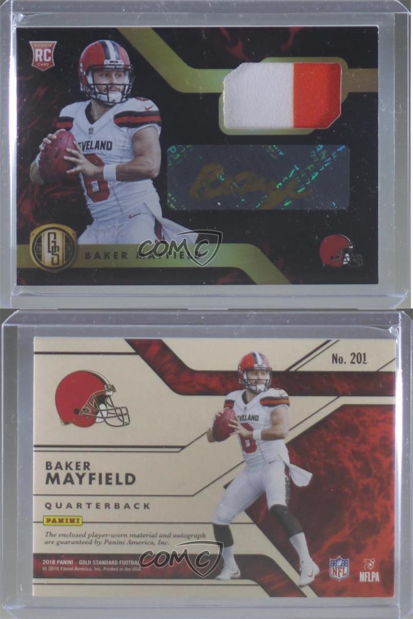 Maillot Panini Gold Standard 2018 Prime Rose en ligne /25 Baker Mayfield Rookie Auto RC