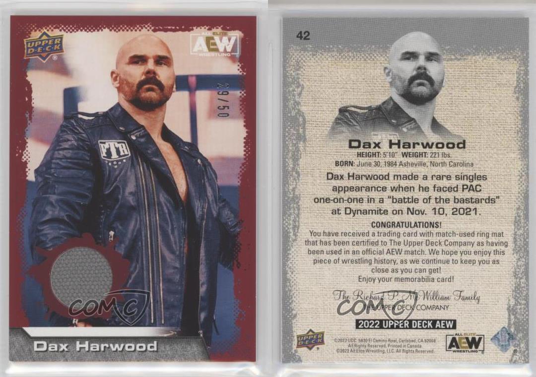 2022 AEW All Elite Wrestling Red Mat Relics /50 Scott Dawson Dax Harwood #42