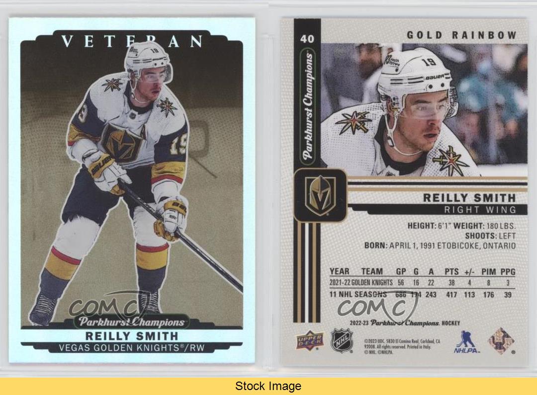 2022-23 Upper Deck expédition Parkhurst Champions Gold Rainbow Reilly Smith #40