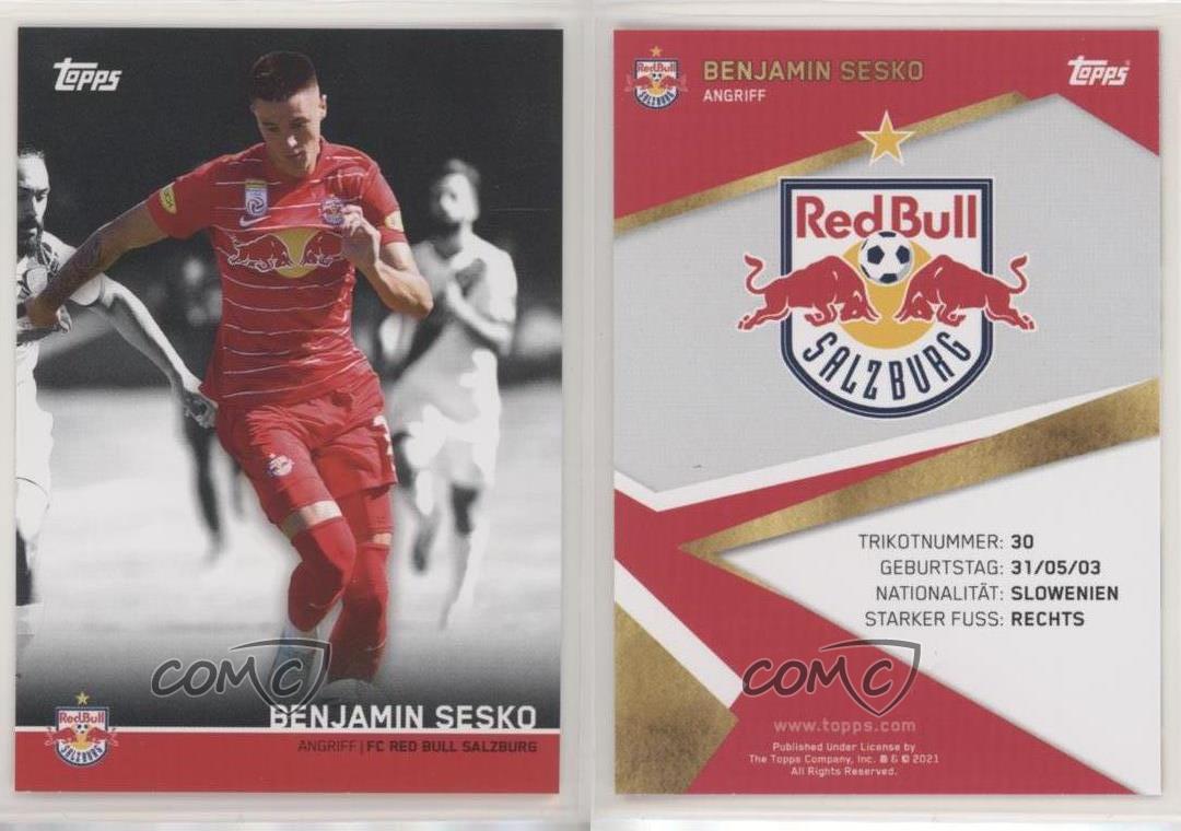 2021-22 Topps Red Bull Salzburg Team Set Benjamin Sesko Rookie RC