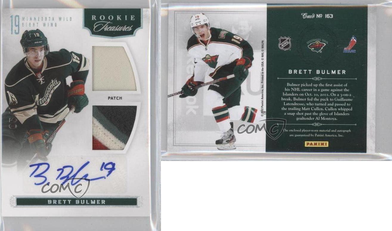 2011-12 Rookie Anthology Treasures Signatures /15 Brett Bulmer RPA Patch Auto RC