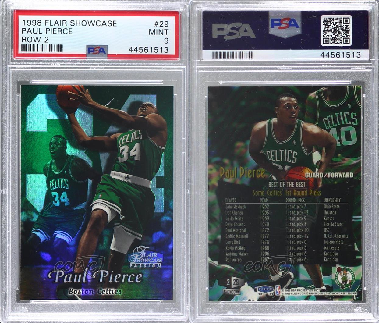 在庫低価Paul Pierce 1998-99 Flair Showcase RC Row 2 Legacy Collection /99 Celtics セルティックス Rookie Card Fleer NBA その他