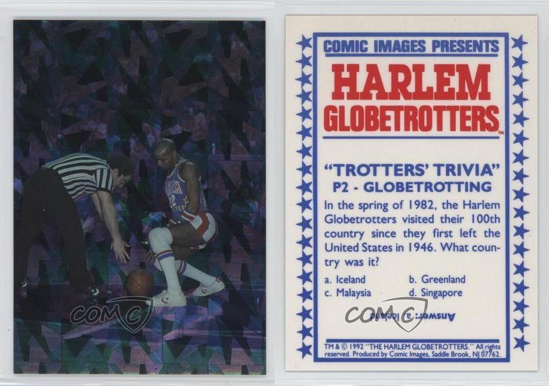 Curley Johnson #57 Comic Images Harlem Globetrotters 1992 Basketball Card C603 