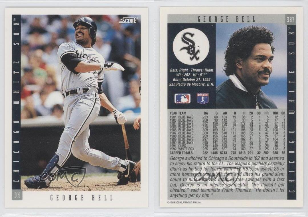 1993 Score 387 Bell Chicago White Sox Baseball Card eBay