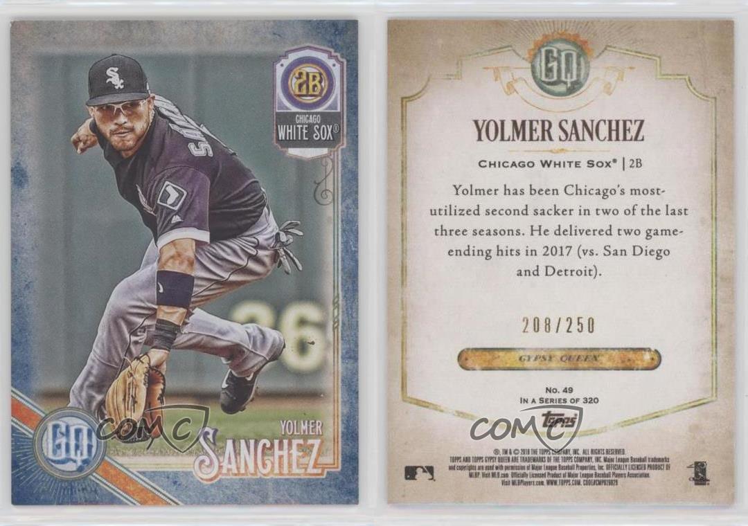 2018 Topps Gypsy Queen Indigo tendance /250 Yolmer Sanchez #49