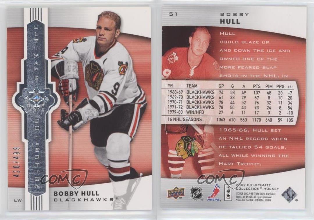 2007-08 Ultimate Collection /499 Bobby Hull #51 HOF