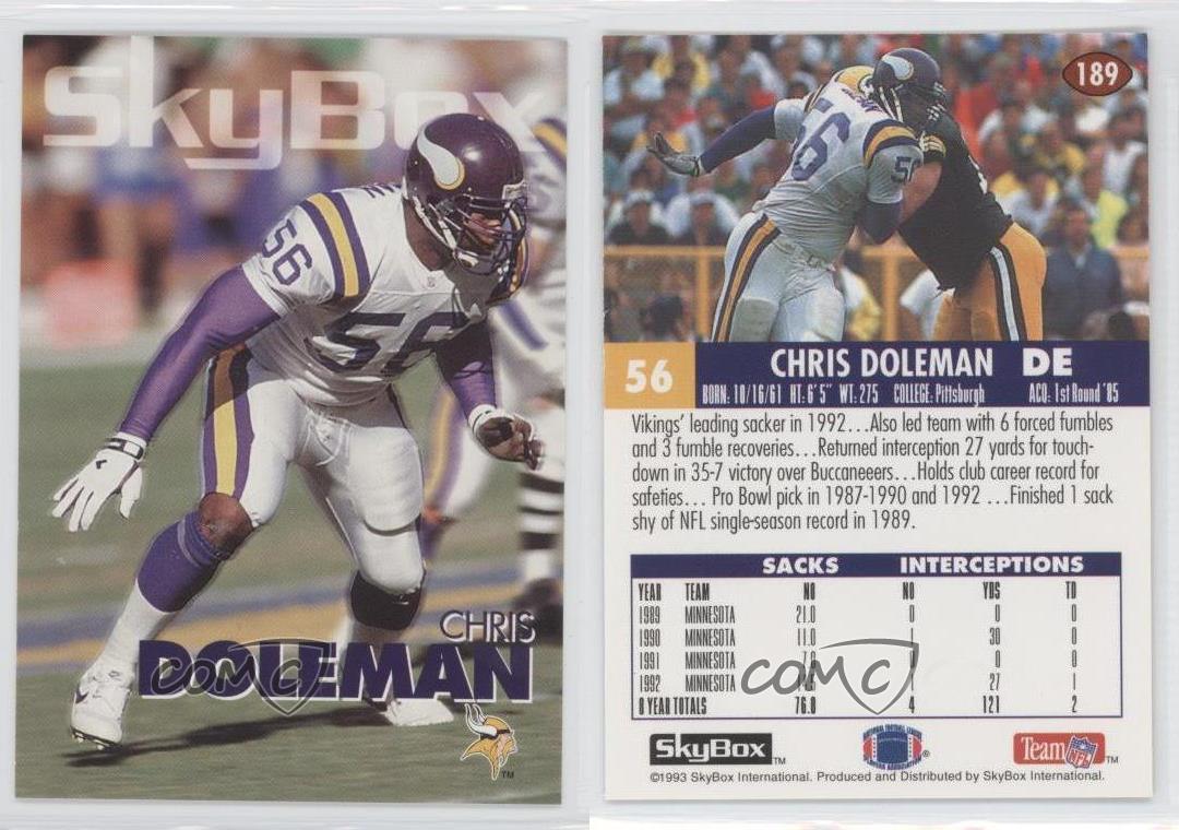 Chris Doleman - Minnesota Vikings (NFL Football Card) 1993 Skybox