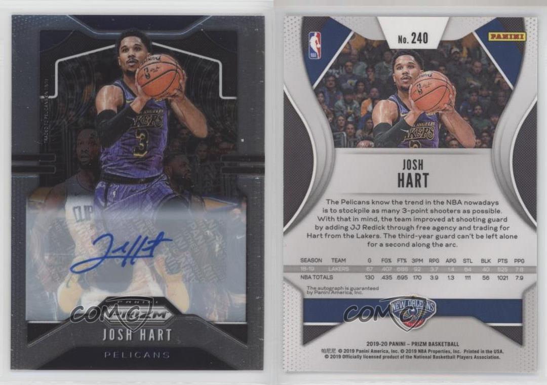 2019-20 Panini Prizm Signatures Josh Hart #240 Auto