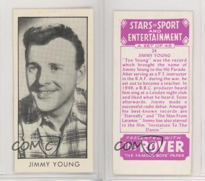 1958 DC Thomson Stars of Sport and Entertainment The Rover Jimmy Young #24