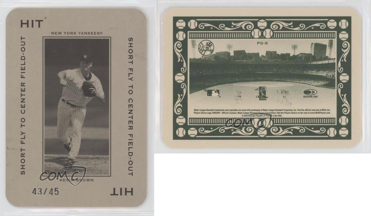 Donruss Throwback Threads Hit 2005 vuelo corto al centro de campo/45 Kevin Brown - Imagen 3 de 4