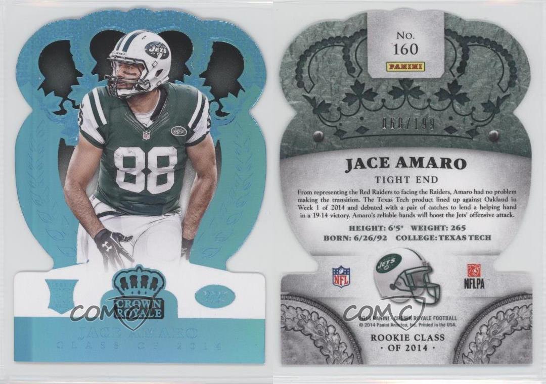 Panini Crown Royale Class of Retail 2014 Holofoil azul/199 Jace Amaro novato radiocontrol - Imagen 3 de 4