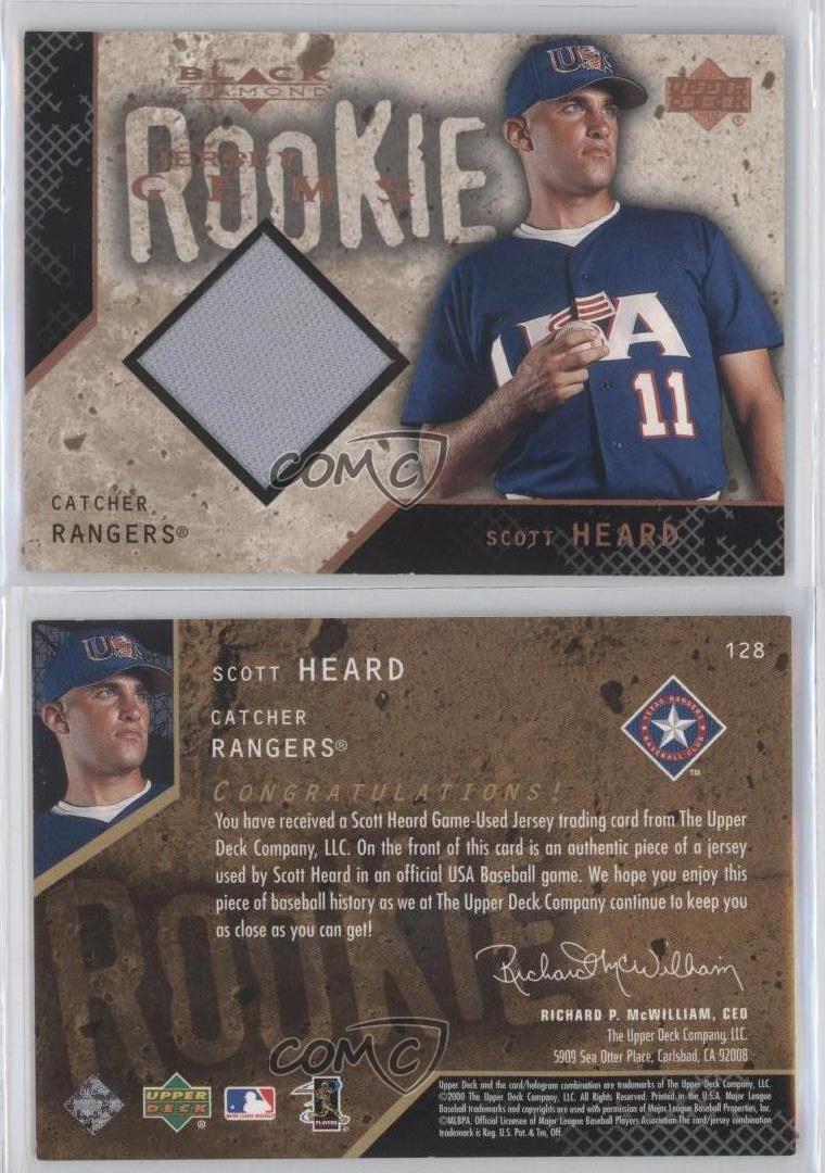 2000 Upper Deck Black Diamond Rookie Edition Jersey Gems Scott Heard #128 RC - Picture 4 of 4