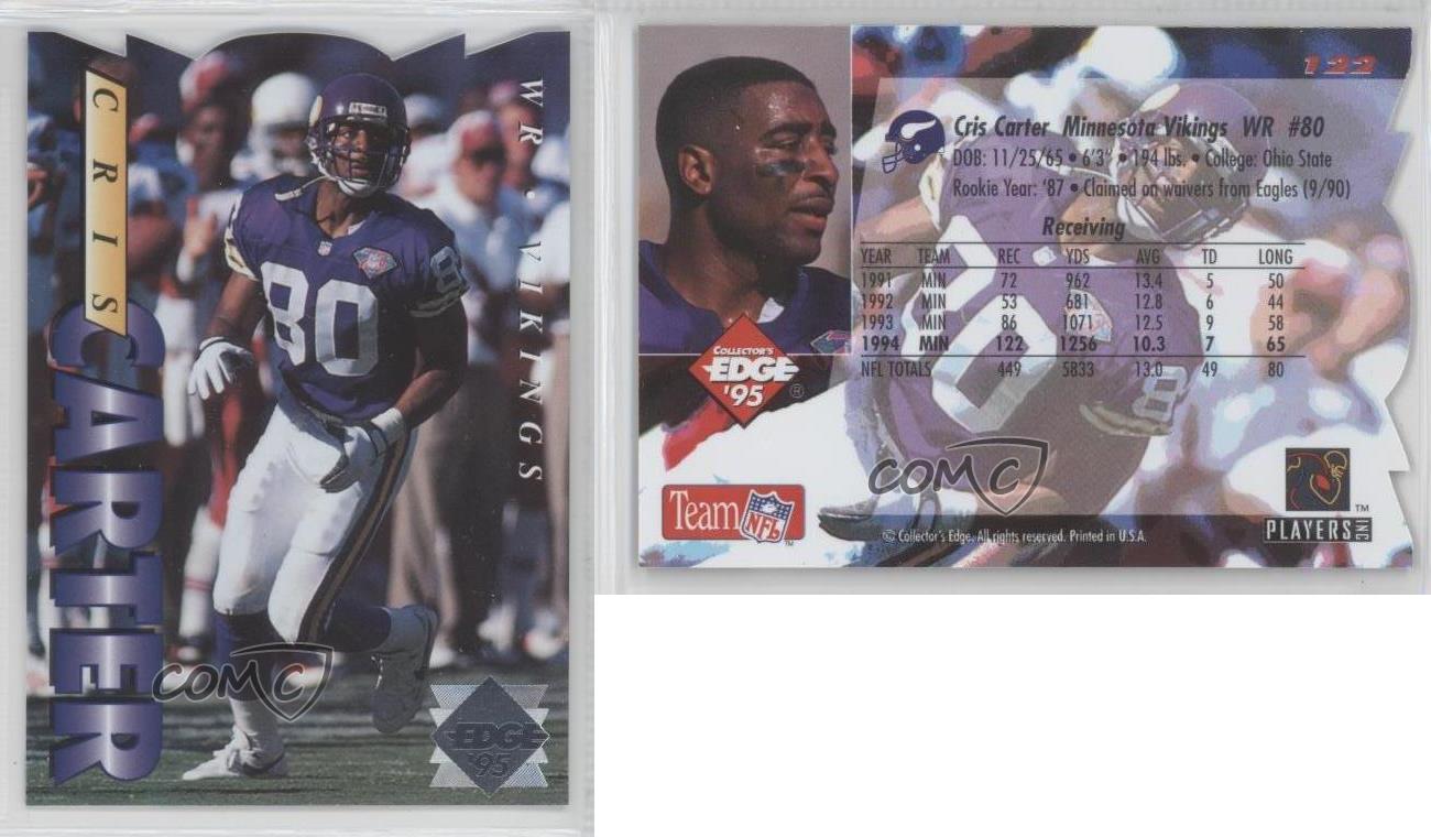 1995 Collector's Edge Silver Die-Cut Cris Carter #122 HOF