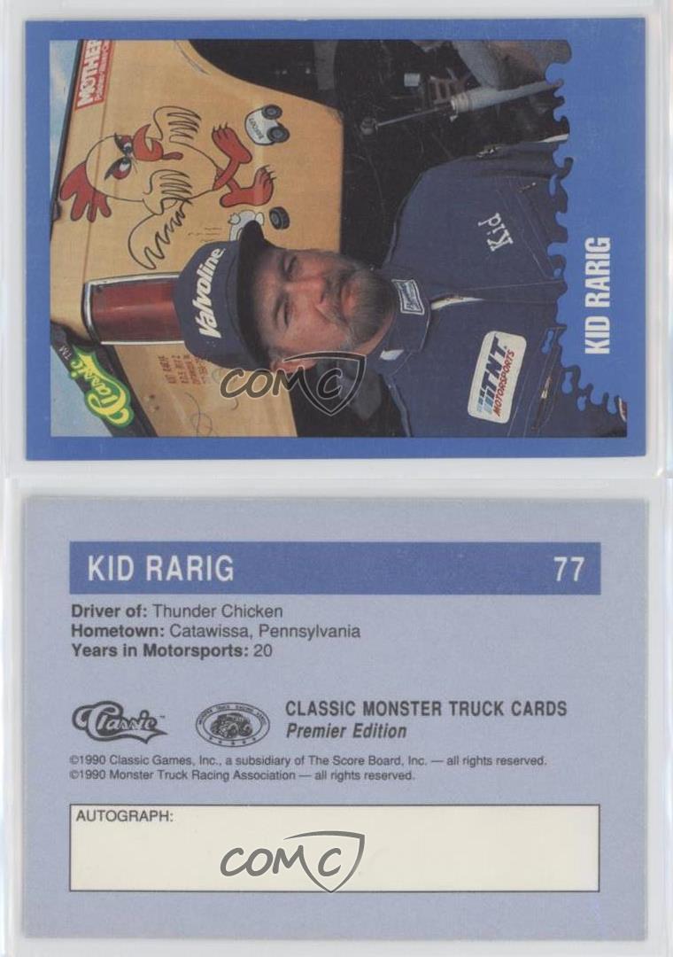 1990 Classic Monster Trucks Kid Rarig #77 - Picture 3 of 3