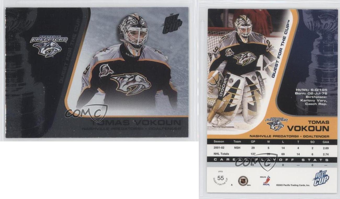 2002-03 Pacific Quest for the Cup Tomas Vokoun #55 | eBay